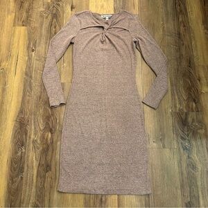 NWT Walter Baker Tenkey Cutout Bodycon Dress size M Blush Grey